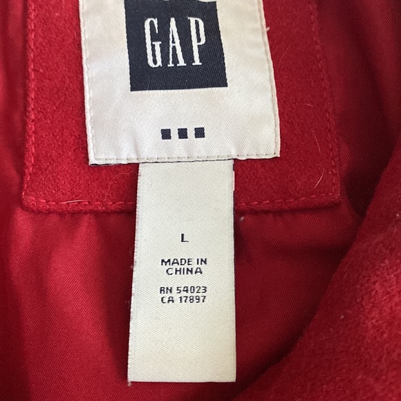 Gap. Red wool pea coat. Size L. - Picture 5 of 9